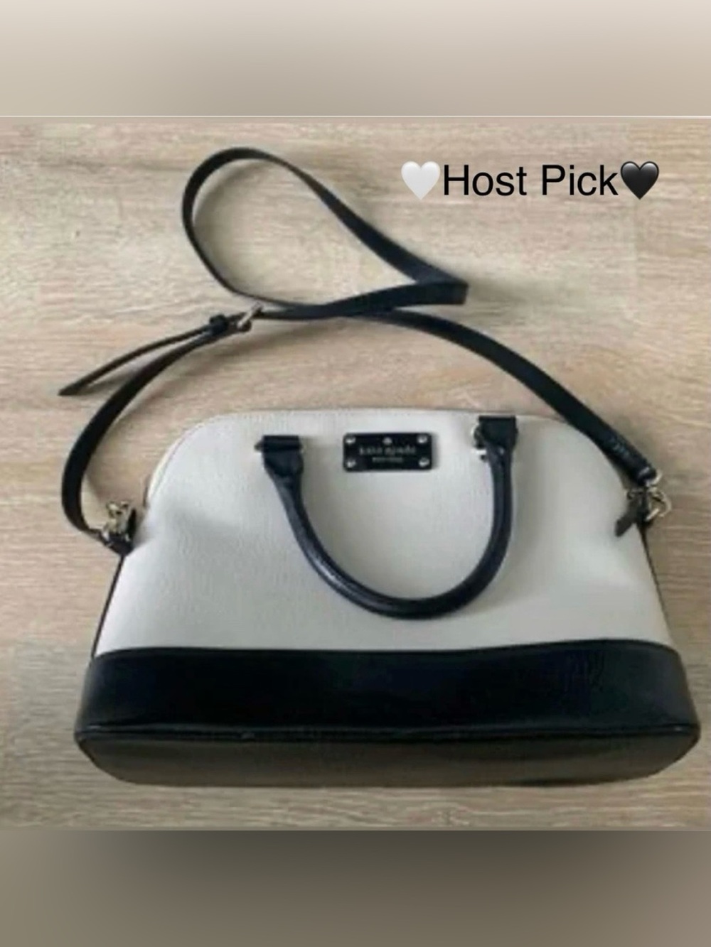 🖤HP Kate Spade ♠️ Black & White Crossbody Satchel Bag Purse Excellent Condition